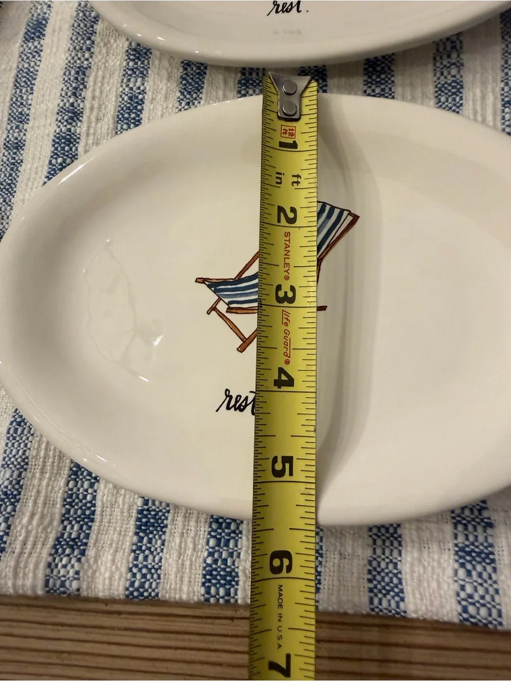 Rae Dunn Relax Rest Snack Plates Set of 4